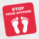 Houd afstand sticker (vierkant)